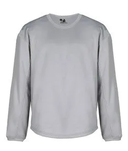 1453 Badger Adult 100% Polyester BT5 Performance Pullover Crewneck Sweatshirt Silver