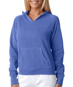 1595 Chouinard Ladies' Hooded Sweatshirt Flo Blue Pgmdye