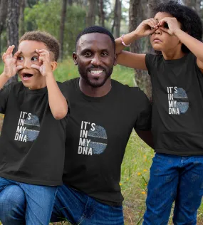 1sttheworld T-Shirt - Funny it's in my DNA Botswana Flag Fingerprint Pullover T-Shirt Black A35