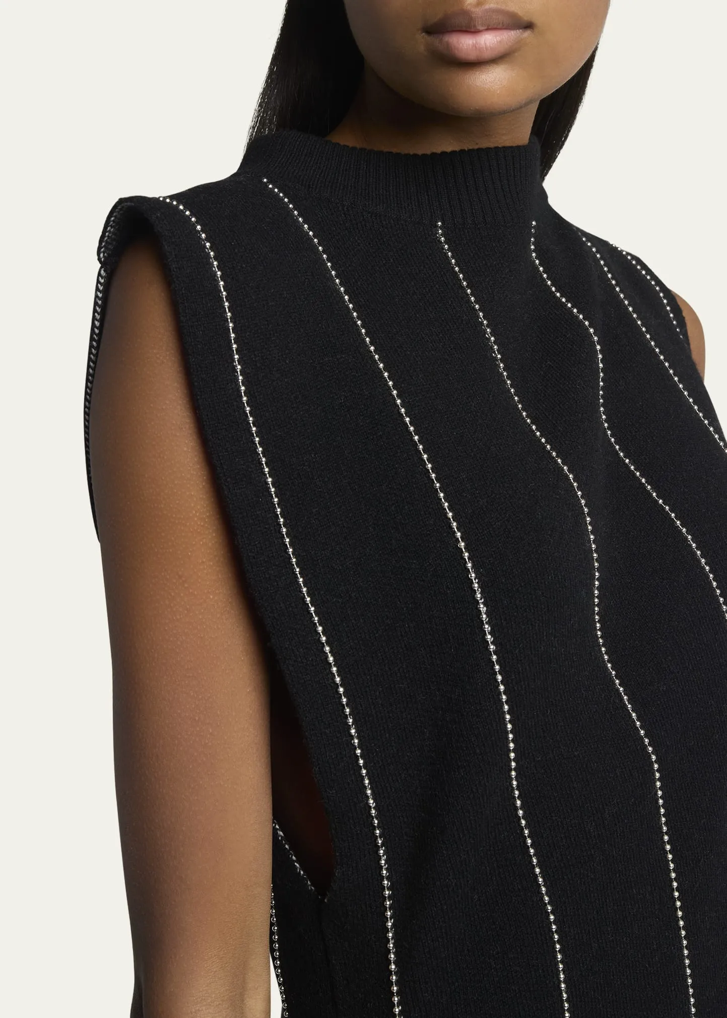 2407422 Chalk stripe knit dress