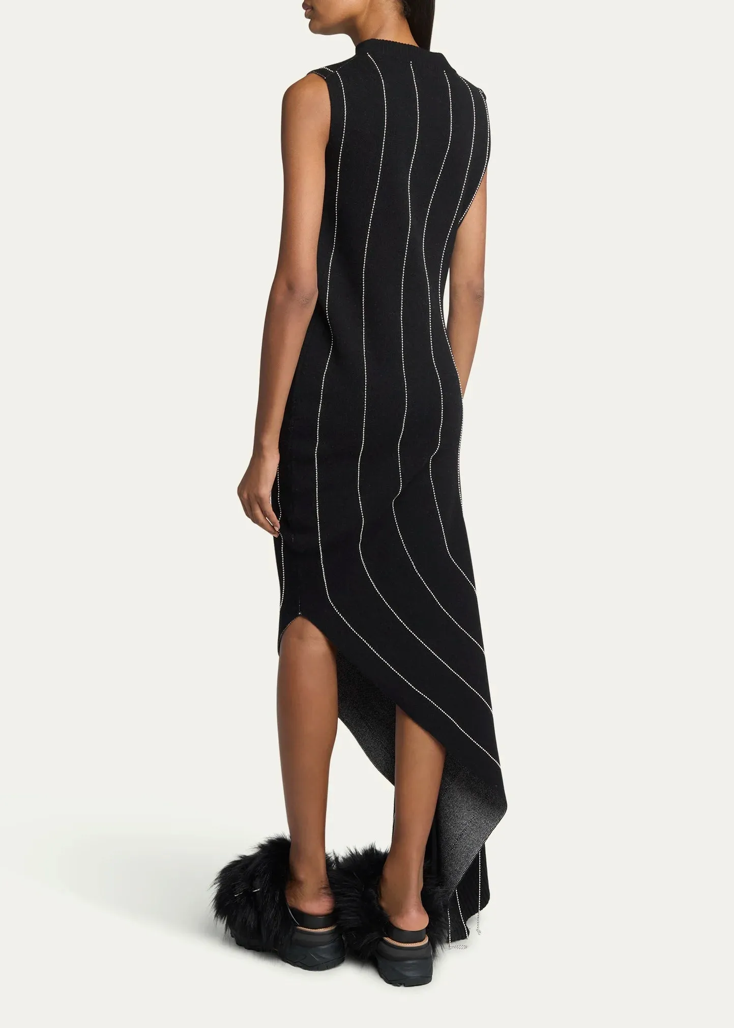 2407422 Chalk stripe knit dress