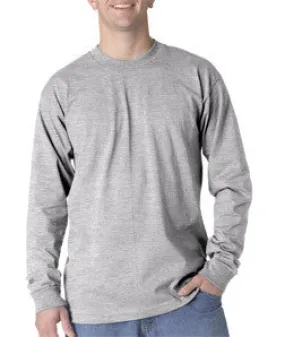 2955 Union Made: A Division of Bayside Adult Union Made Long-Sleeve Cotton Tee Dark Ash (90/10)