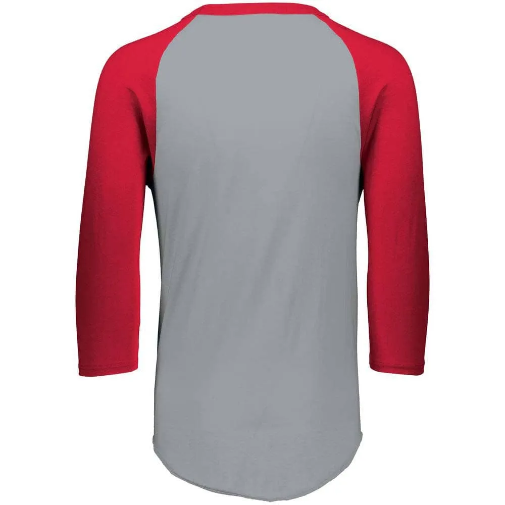 3-4 Sleeve Retro 2.0 Baseball Jersey Grey-Red