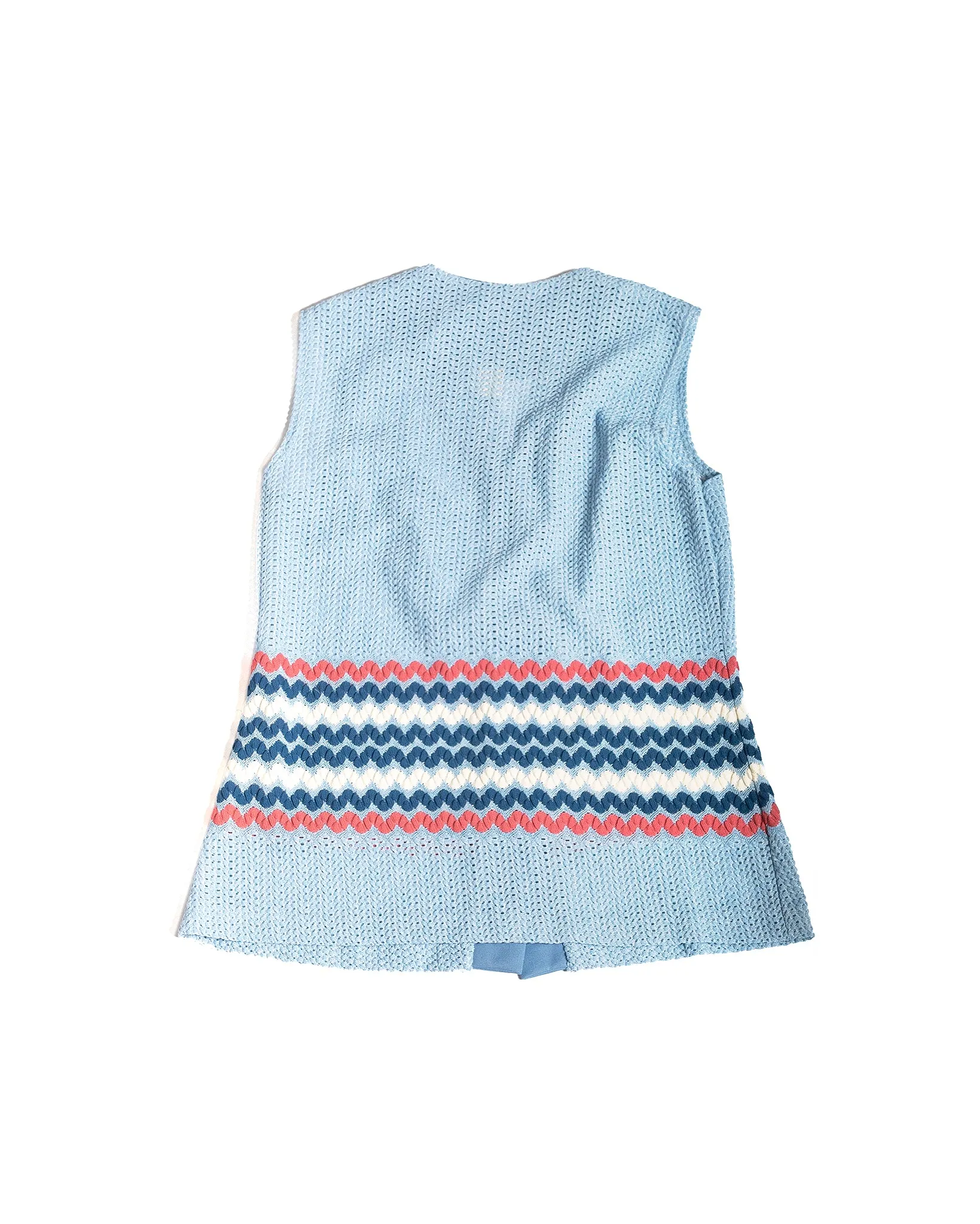 70s Blue Zig Zag Vest
