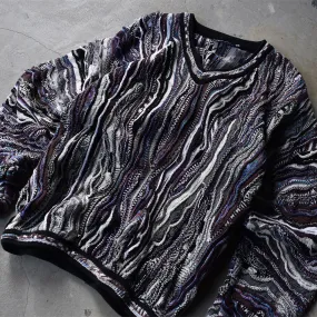 90's　DOMENIC SACCO 立体編み 3Dニット コットンセーター　221027