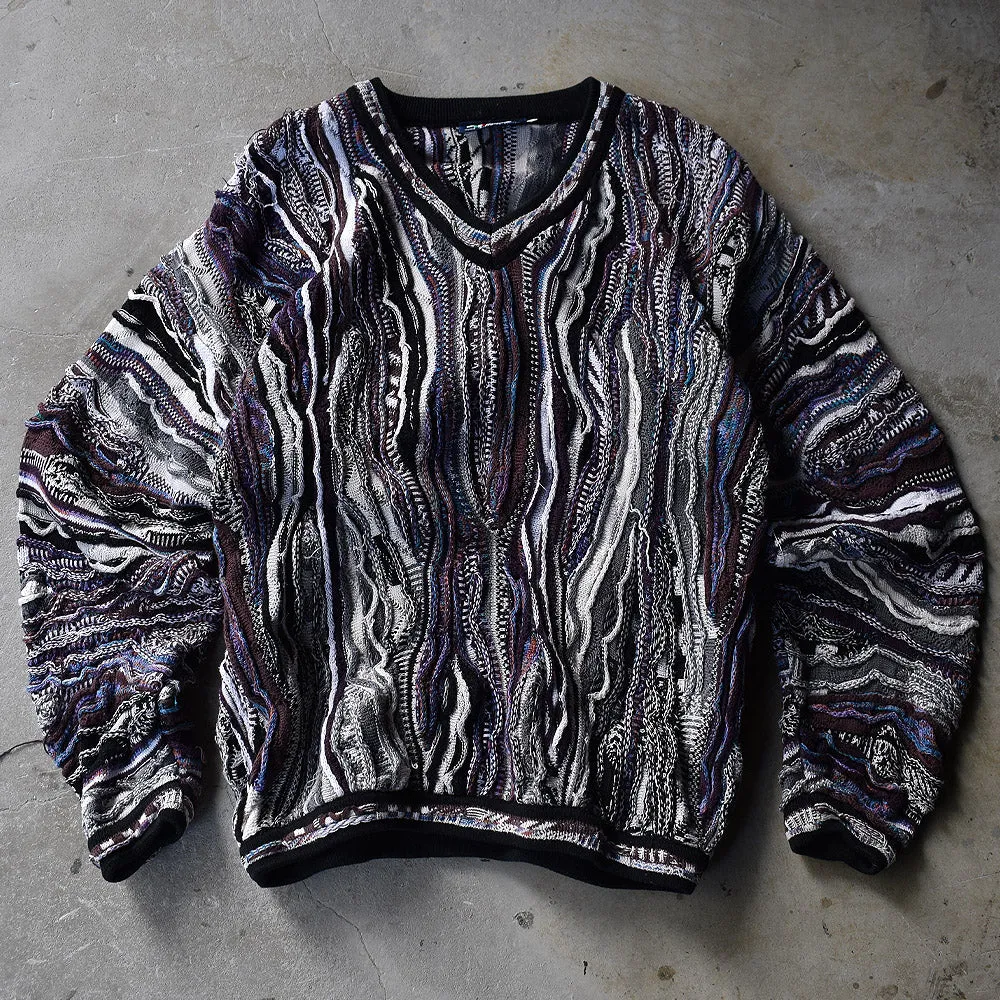 90's　DOMENIC SACCO 立体編み 3Dニット コットンセーター　221027