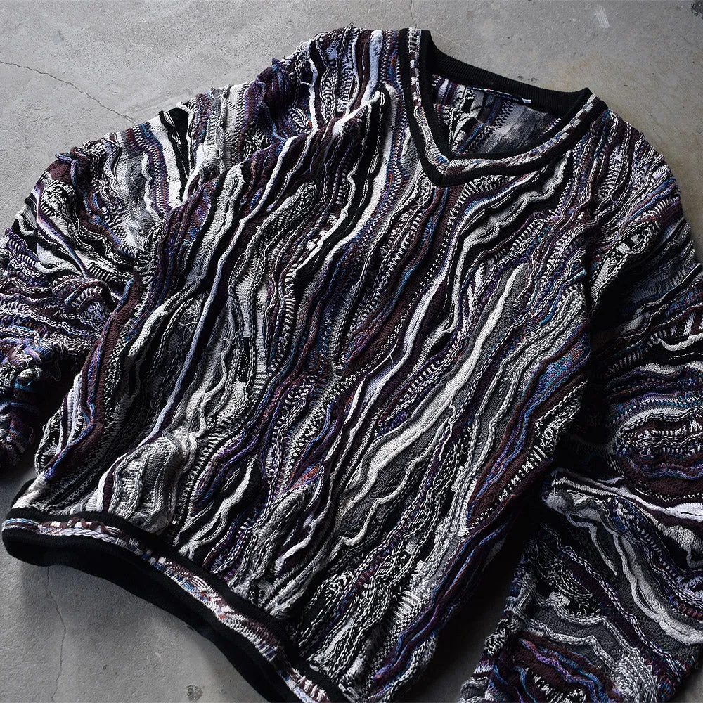 90's　DOMENIC SACCO 立体編み 3Dニット コットンセーター　221027