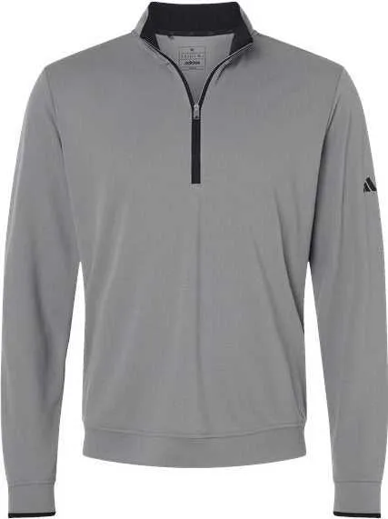Adidas A2002 Lightweight Quarter-Zip Pullover - Gray Three/ Black