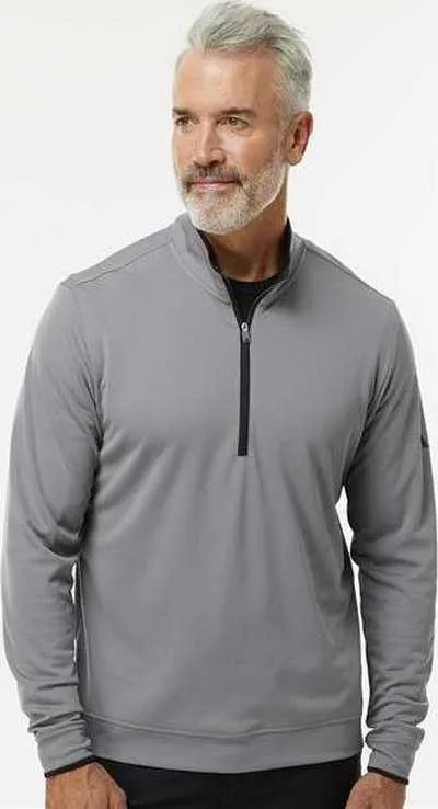 Adidas A2002 Lightweight Quarter-Zip Pullover - Gray Three/ Black