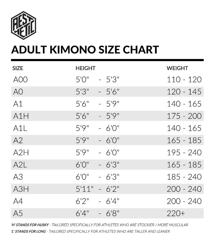 Aesthetic "Kikko" BJJ Gi - Black