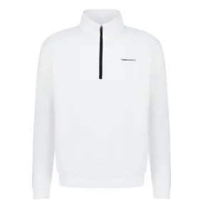 Aguila Golf Men's Pullover – White Half-Zip Long-Sleeve Fit