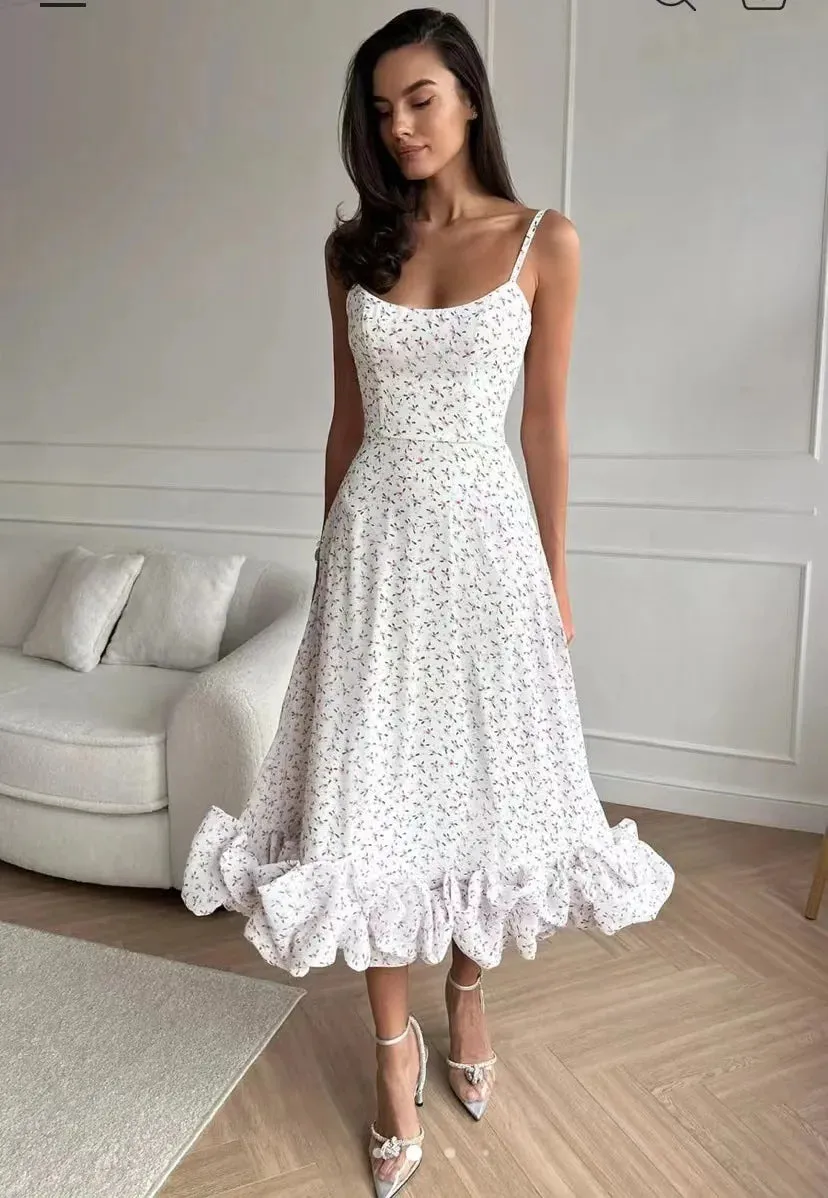 Aiertu Fashion Dress for Women Sexy High Waist Spaghetti Strap Dress for Women U Neck Sleeveless Backless Elegant Party Formal Dress