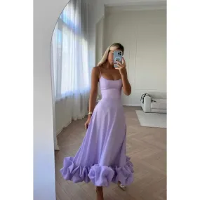 Aiertu Fashion Dress for Women Sexy High Waist Spaghetti Strap Dress for Women U Neck Sleeveless Backless Elegant Party Formal Dress