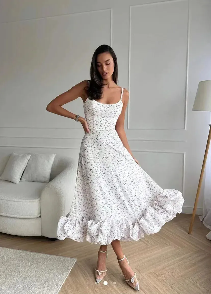 Aiertu Fashion Dress for Women Sexy High Waist Spaghetti Strap Dress for Women U Neck Sleeveless Backless Elegant Party Formal Dress