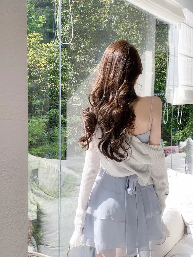 Aiertu Summer Elegant Formal Mini Dress Women Basic Sleeveless Chiffon Strap Dress Female Y2k Short Party Dress Solid Korean Chic