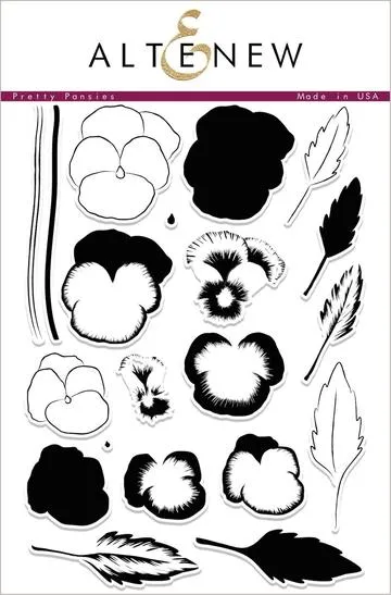 Altenew - Clear Stamp Set - Pretty Pansy