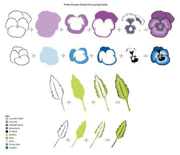 Altenew - Clear Stamp Set - Pretty Pansy