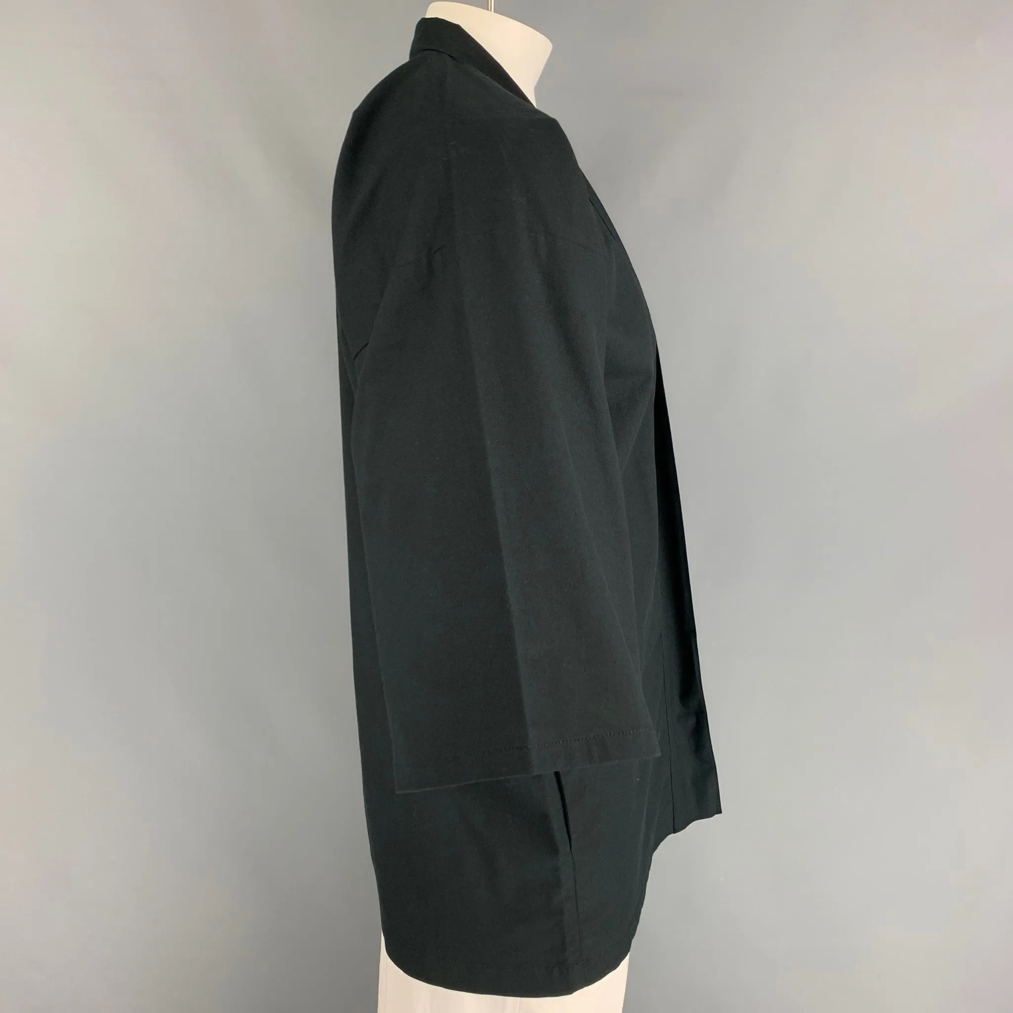 AMBUSH Size L Black Gold Graphic Cotton Kimono Jacket