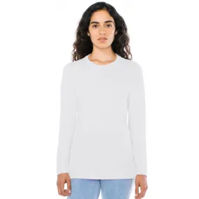American Apparel Women's White Fine Jersey Classic Long Sleeve