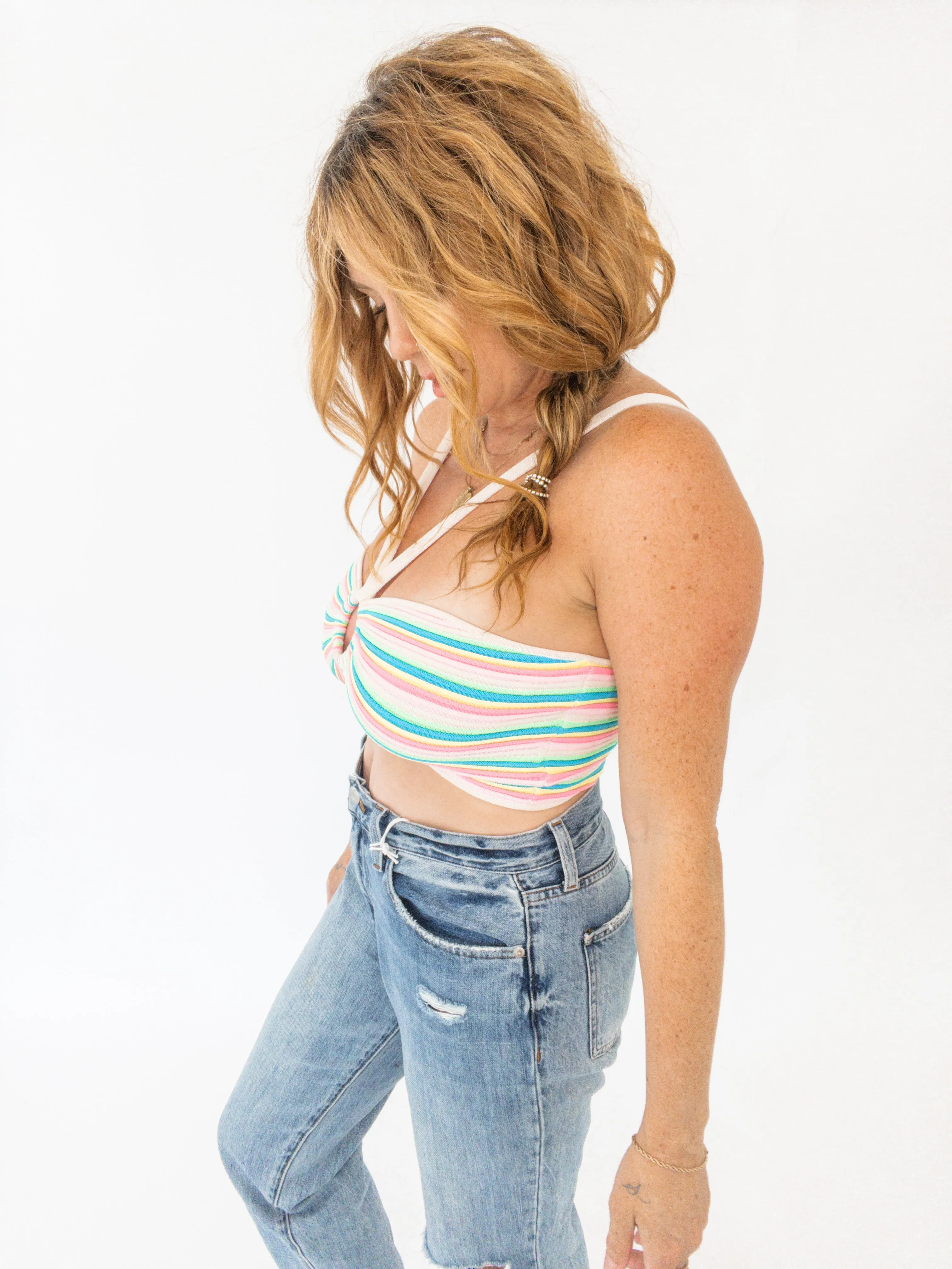Amuse Society Rainbow Sweater Tank