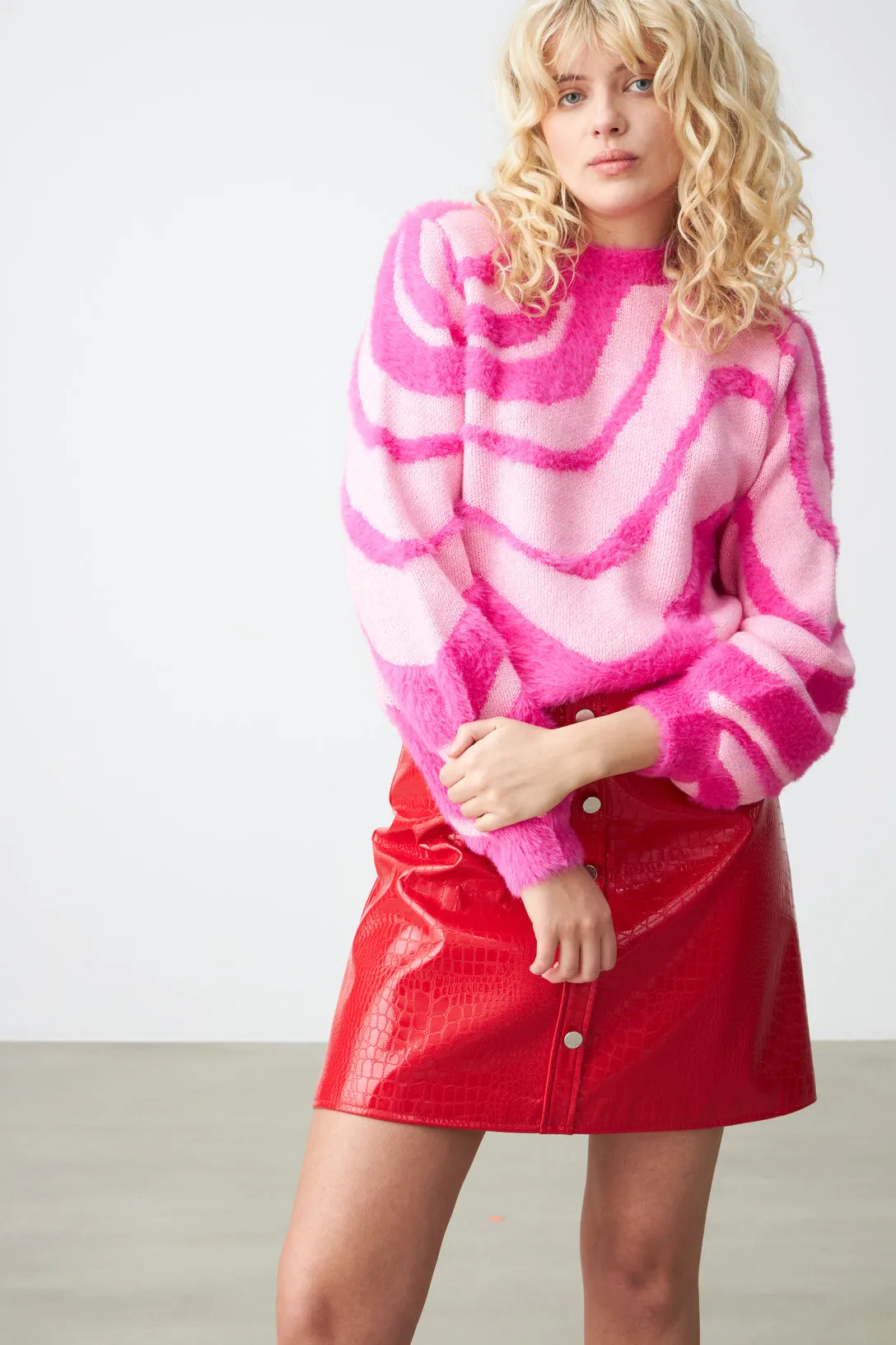 Angela Pullover - Swirl Pink