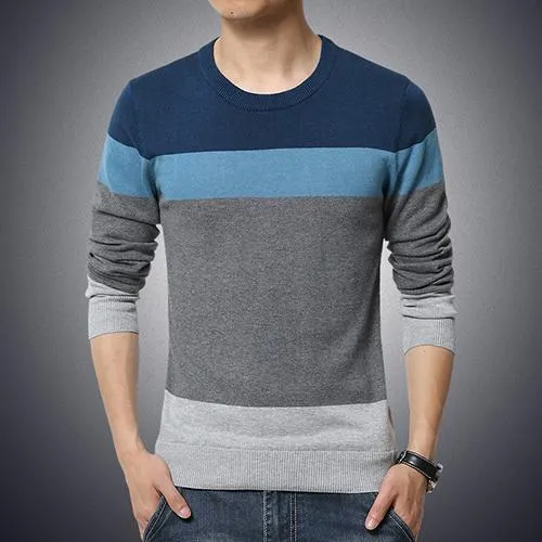 Angelo Ricci™ Casual O-Neck Sweater Pullover