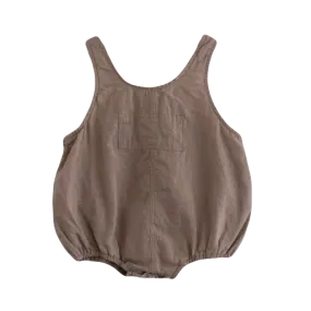 [anggo] brownie overall romper (brown) - SS24