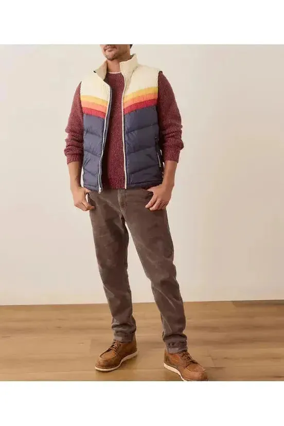 Archive Boreal Puffer Vest - Navy Sunset Colorblock