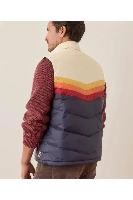 Archive Boreal Puffer Vest - Navy Sunset Colorblock
