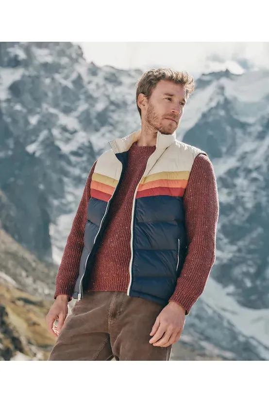 Archive Boreal Puffer Vest - Navy Sunset Colorblock