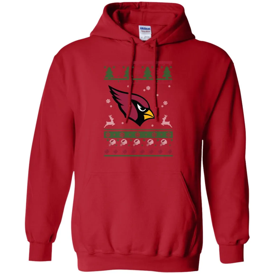 Arizona Cardinals Logo Football Teams Ugly Christmas Sweater Men Pullover Hoodie