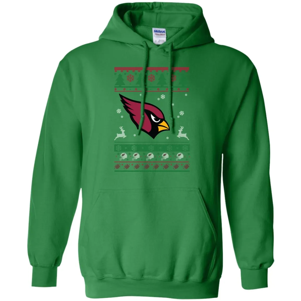Arizona Cardinals Logo Football Teams Ugly Christmas Sweater Men Pullover Hoodie