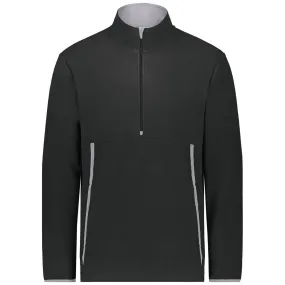 Augusta Sportswear Men's Black Polar-Fleece 1/2 Zip Pullover