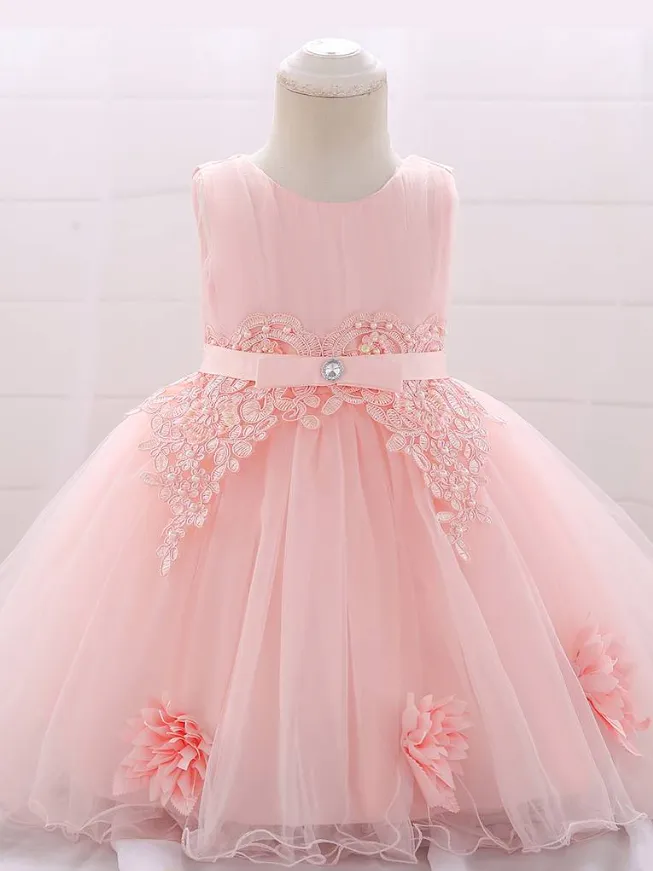 Baby Delicate Flower Special Occasion Tulle Dress