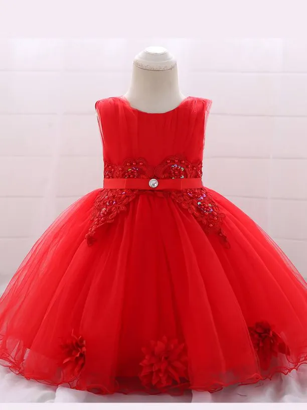 Baby Delicate Flower Special Occasion Tulle Dress