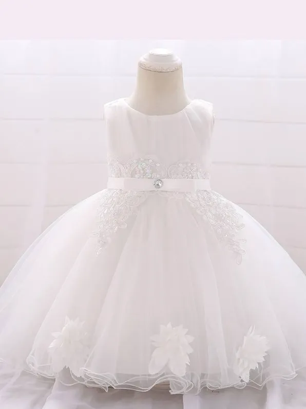 Baby Delicate Flower Special Occasion Tulle Dress