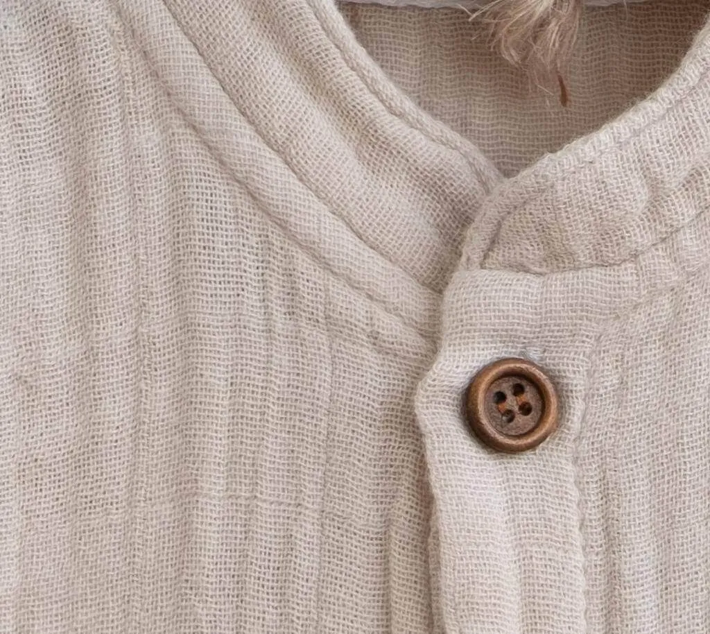 Baby Musselin Overall 100% Baumwolle - Beige