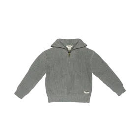 Baje Studio Lennox knit zipper pullover grey dark