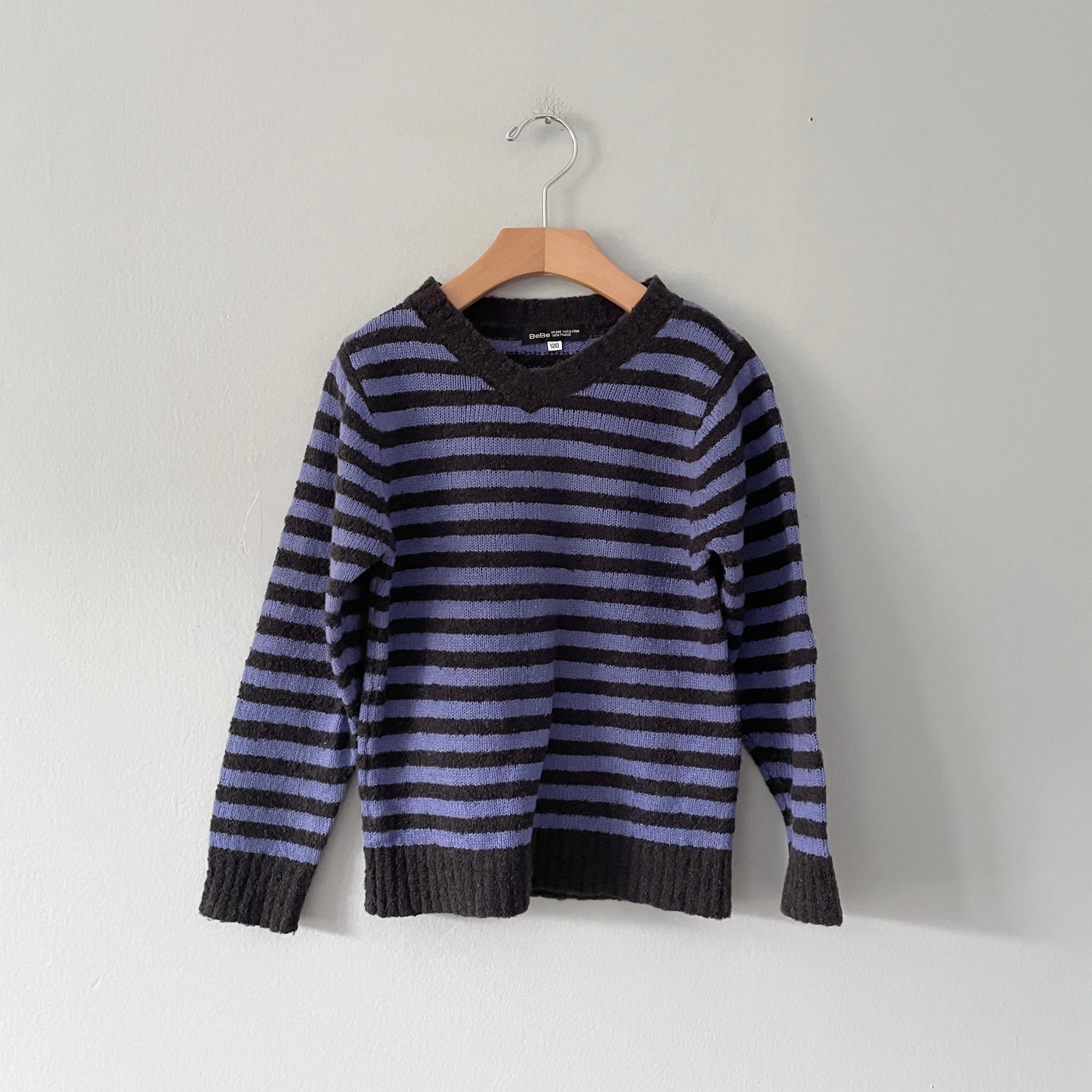 Bebe / Striped knit pullover / 6Y