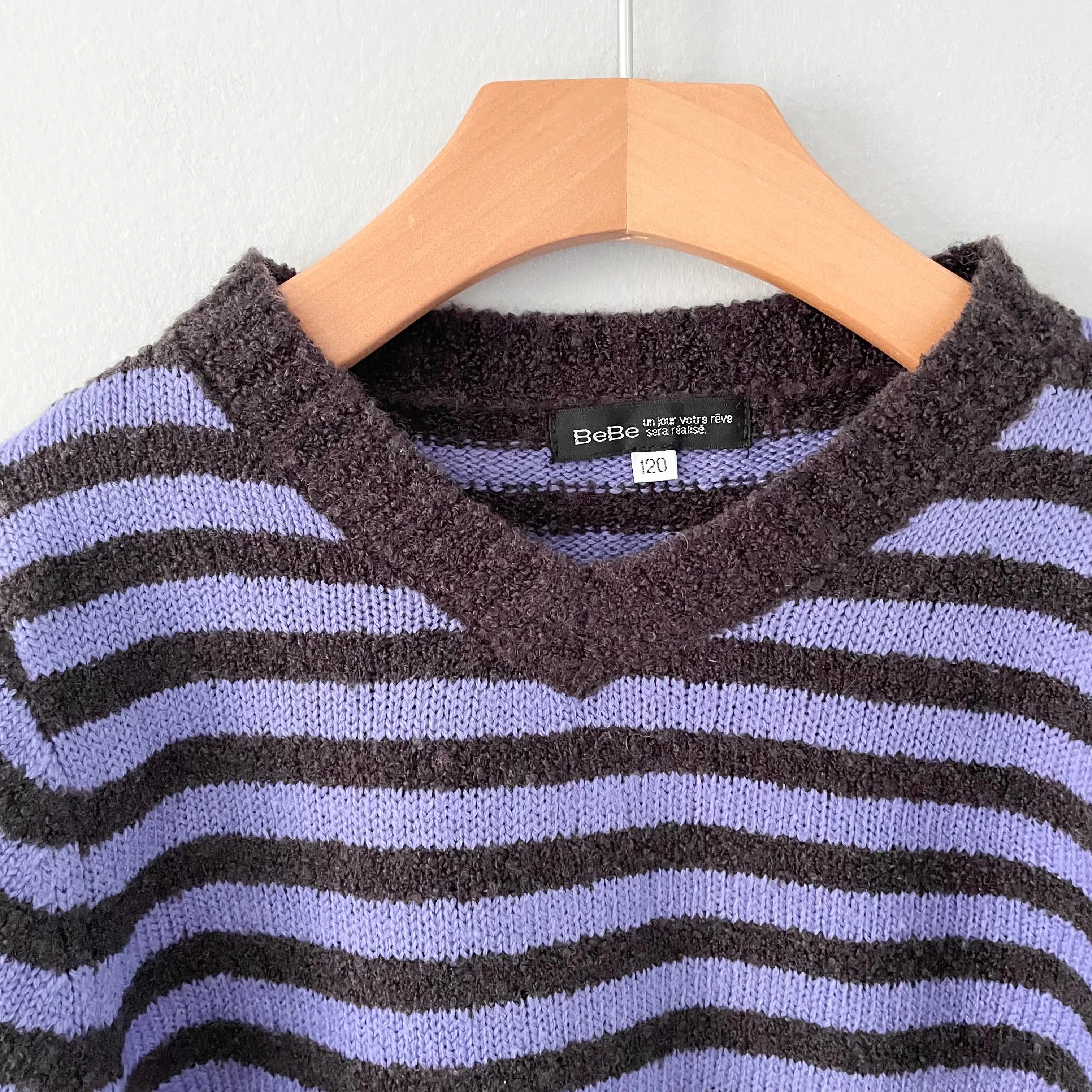 Bebe / Striped knit pullover / 6Y