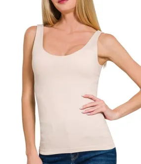 Beige Seamless Tank