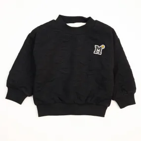 Black Quilted Pullover for Boys 7186