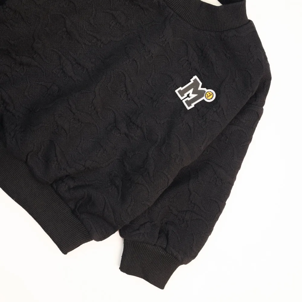 Black Quilted Pullover for Boys 7186