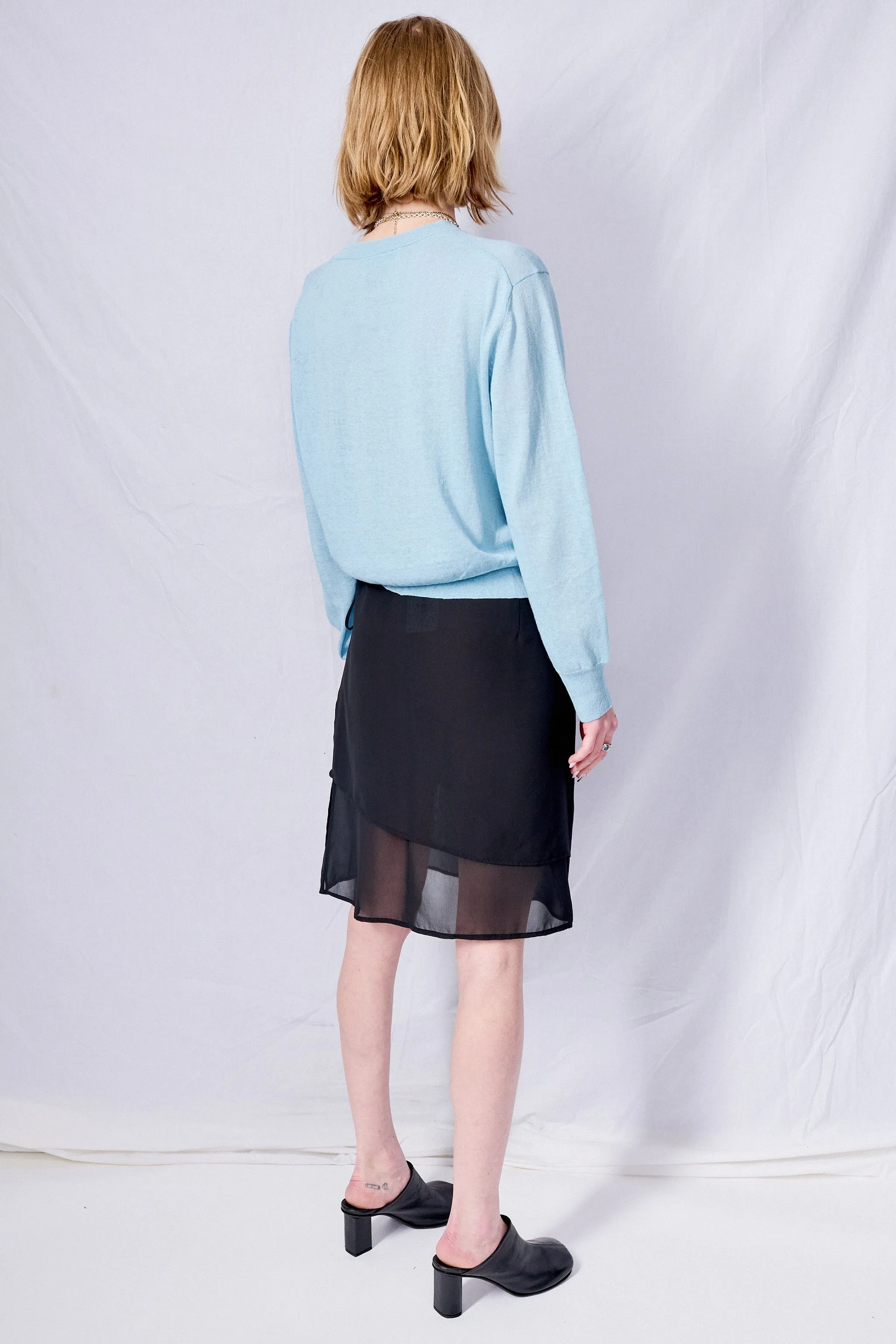 Blue Paperly Crewneck Sweater