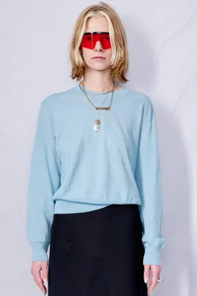 Blue Paperly Crewneck Sweater