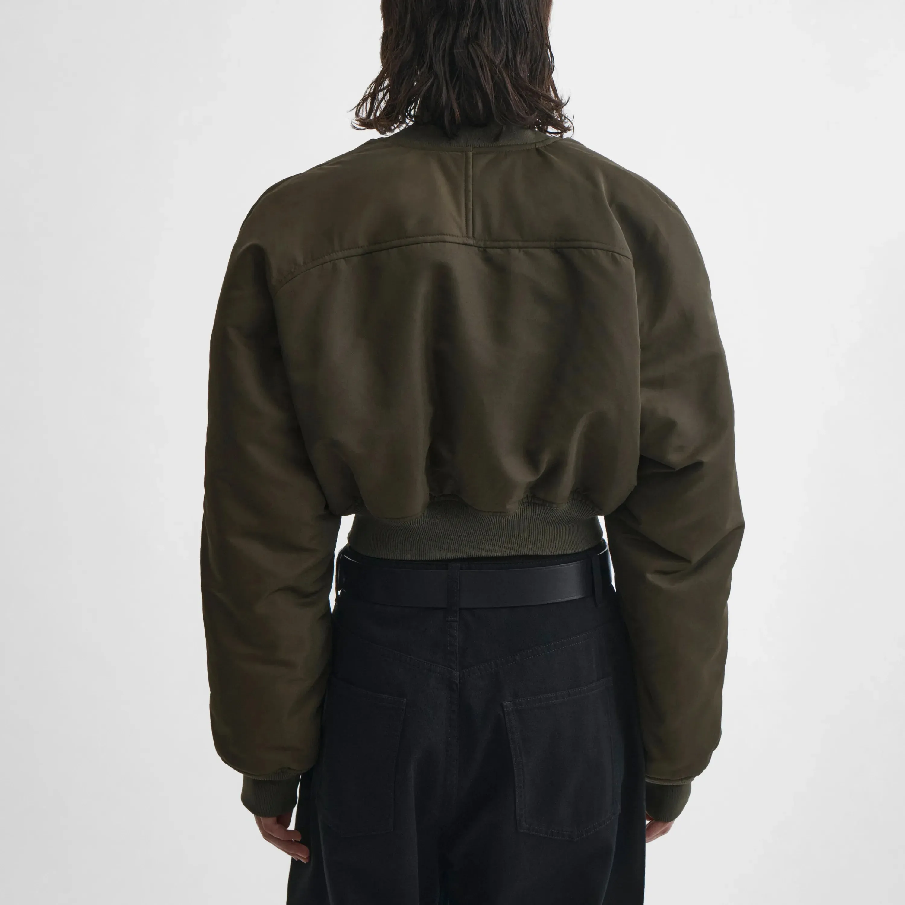 BOMBER JACKET | dark olive nylon