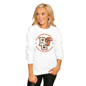 BOWLING GREEN FALCONS "END ZONE" PERFECT COZY CREW SWEATSHIRT