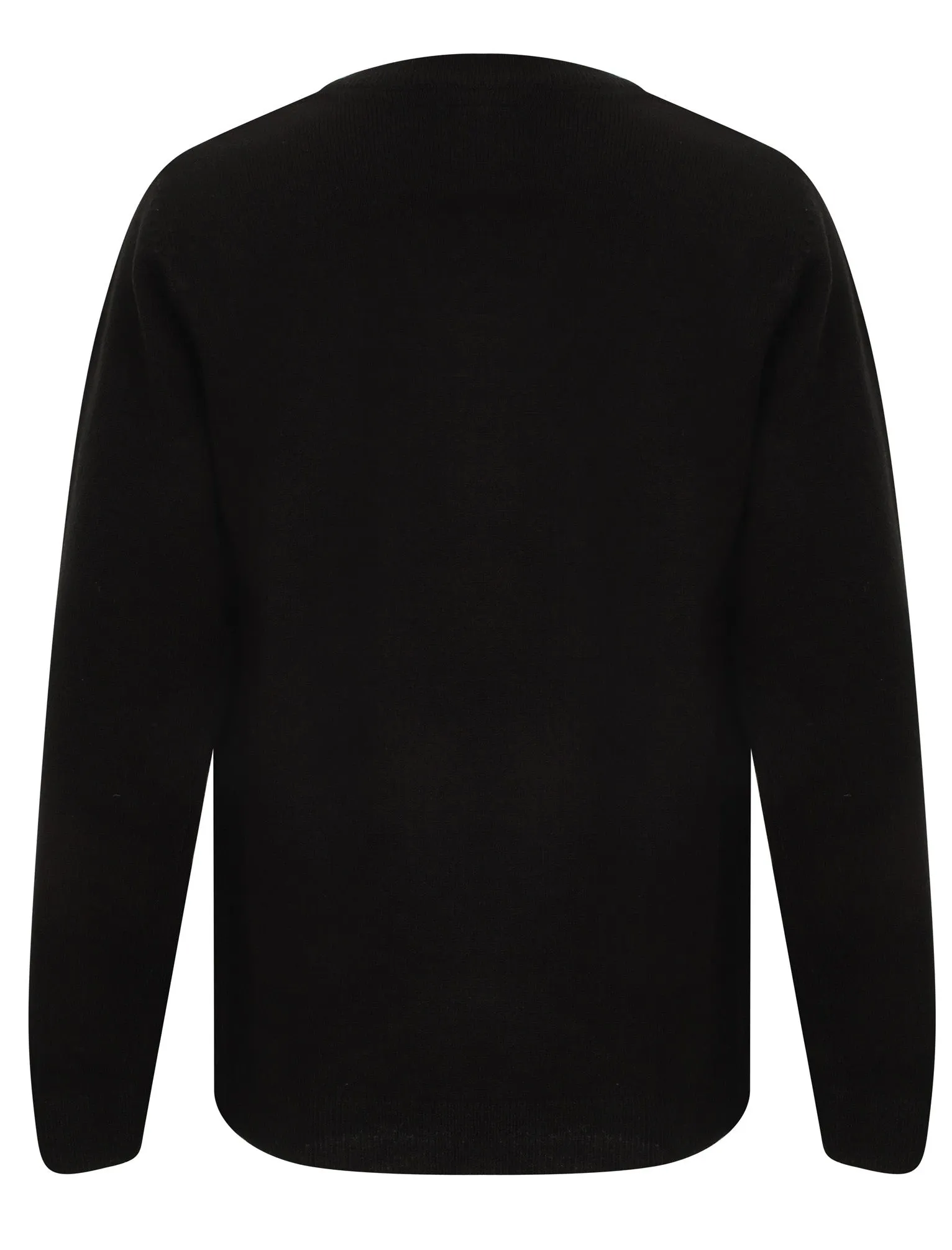 Boys Squad Novelty Christmas Jumper in Black - Season’s Greetings Kids (5-13yrs)
