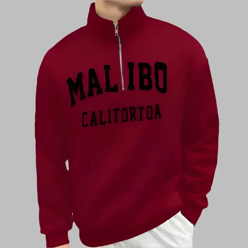 Calton Populaire Half Zip Pullover | Modischer Herrenpullover mit Reißverschluss