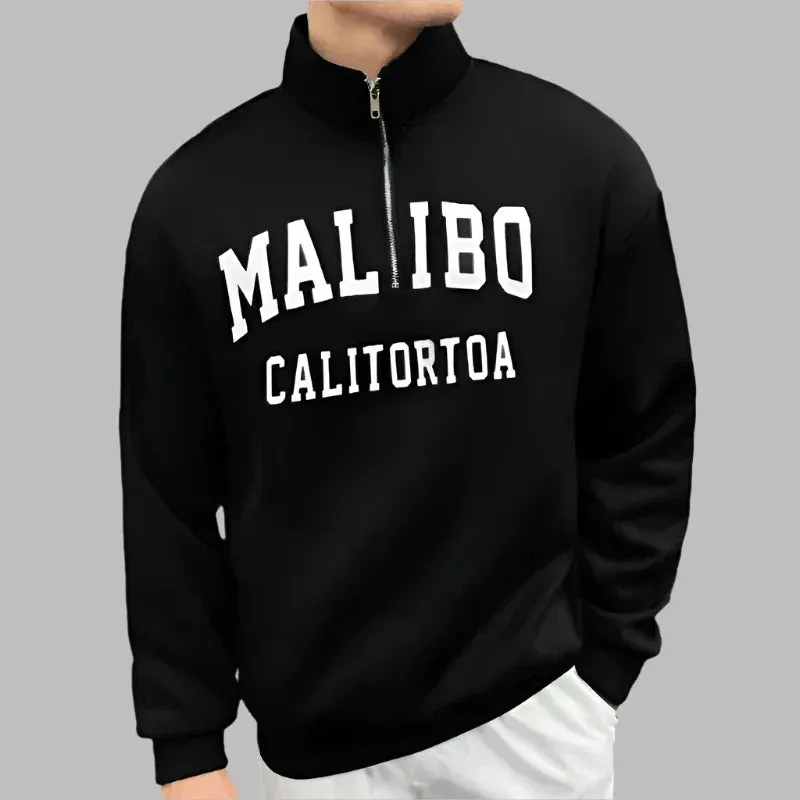 Calton Populaire Half Zip Pullover | Modischer Herrenpullover mit Reißverschluss